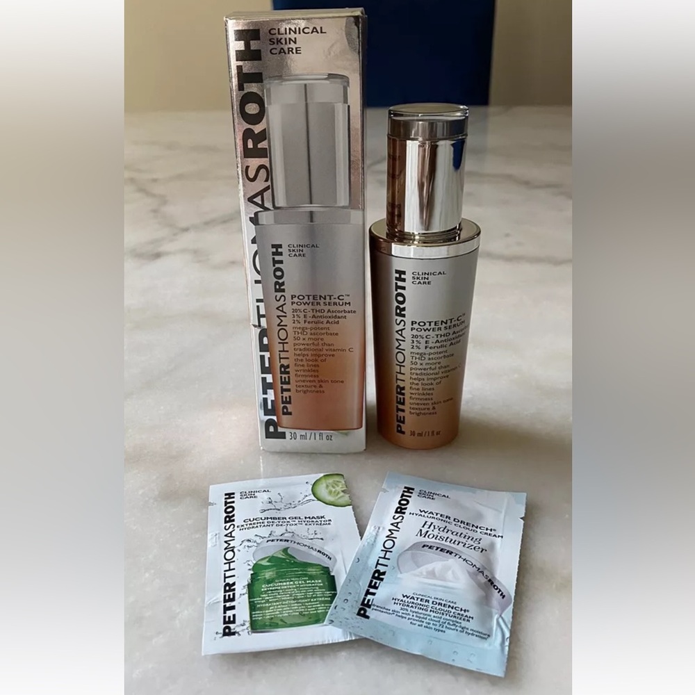 Peter Thomas Roth Potent-C Power Serum Full Sz 1oz With Two Bonus Samples🧡